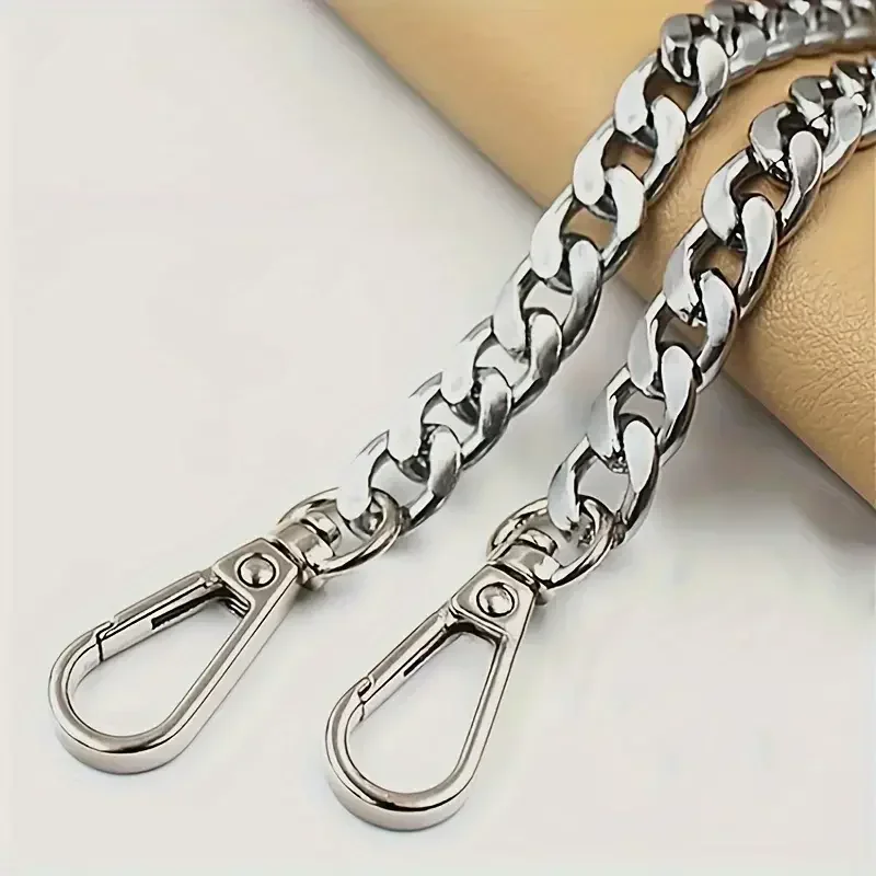 120CM New Metal Aluminum Bag Chain Replacement Parts Accessories For Hand-Woven Shoulder Handbag DIY Handmade Detachable Straps