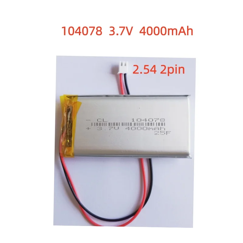

104078 3.7V 4000mAh Lithium Polymer LiPo Rechargeable Battery Li cells For PAD DVD E-book Note Book Bluetooth Headset Mobile