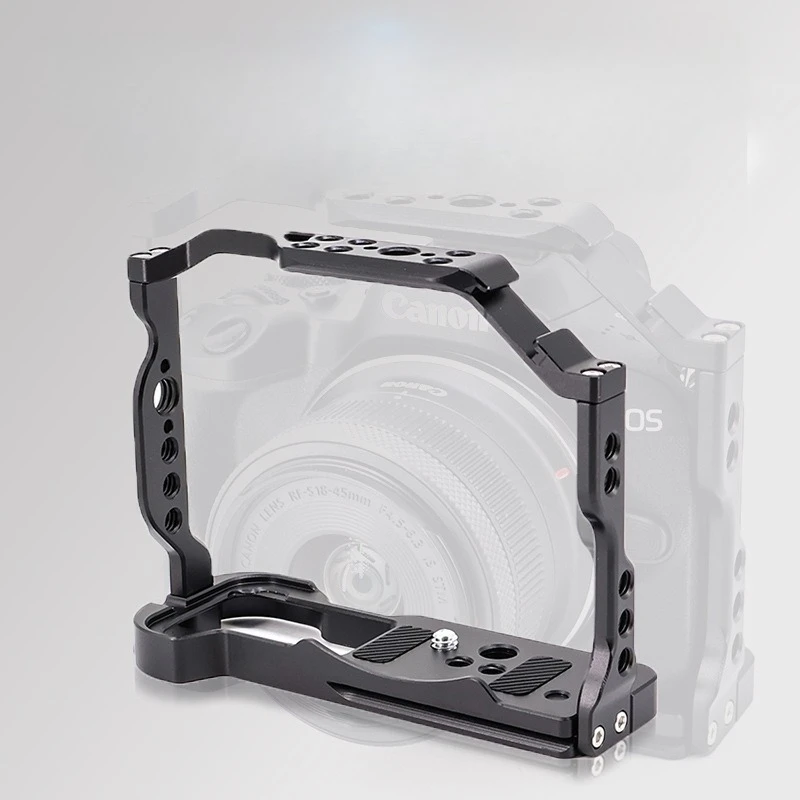 

Camera Cage for Canon EOS R50 All-in-one Cage with 1/4"-20 Hole ARRI 3/8"-16 Locating Hole Cold Shoe Mount Extension Camera Cage