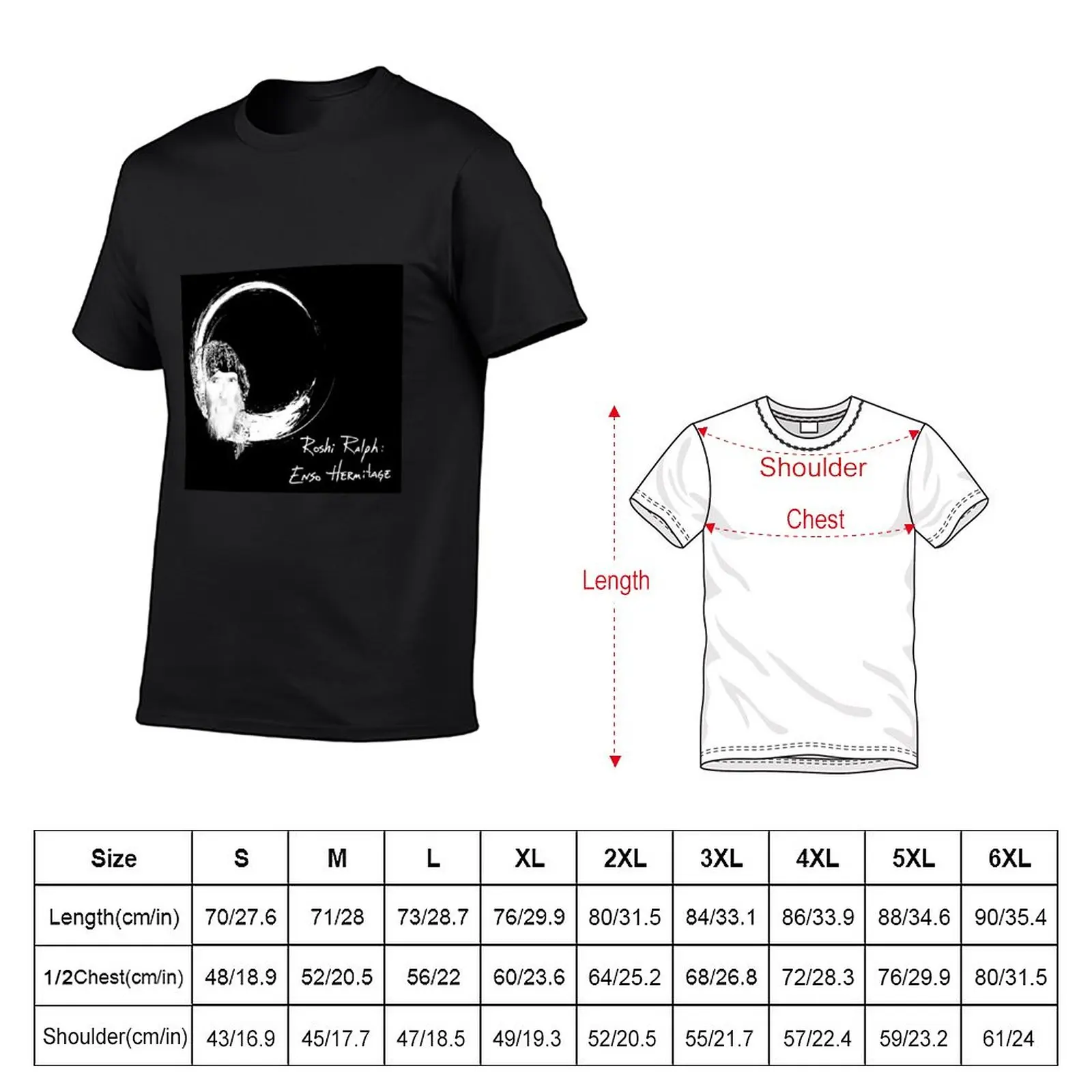 New Roshi Ralph Enso Hermitage T-Shirt summer top sweat shirt summer clothes mens graphic t-shirts