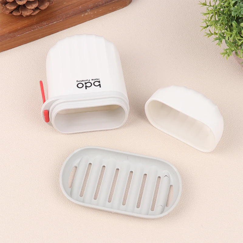 Plastic Soap Dish Travel Box Holder Container With Lid Durable Soap Case Strong Sealing Organizer Bathroom Home Outdoor Hiking