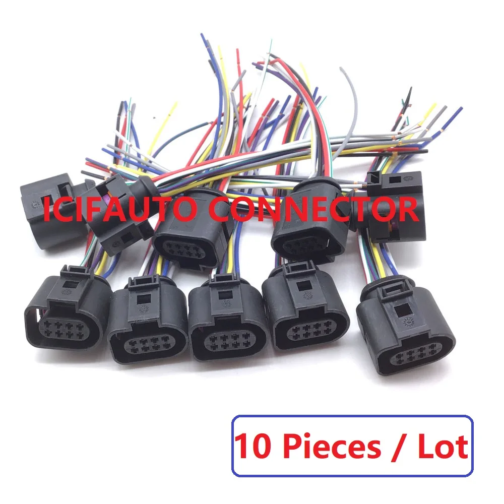 

5/10 шт. разъем заднего датчика парковки с проволочным кабелем для Seat Audi VW Skoda VAG OE # 1J 0973714 / 1J0 973 714