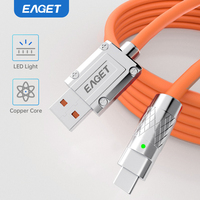 Eaget 120W USB C To USB Type C Cable For iPhone 15 Plus Pro Max USB C PD Fast Charger Cord USB-C Type-c Cable For Macbook Pro