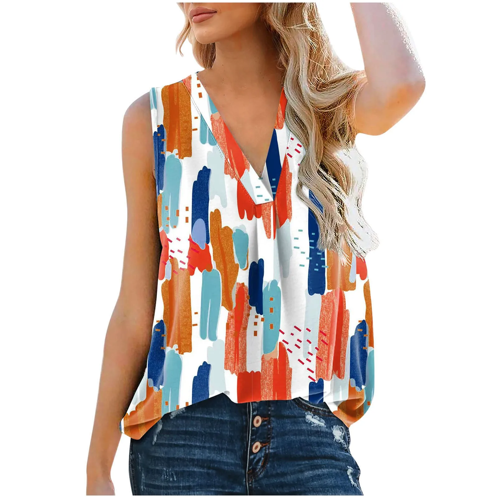 Womens Tops Elegant Color Block Patchwork Camiso Summer Backless V Neck Shirts Undershirt Women