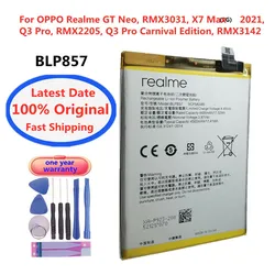4500mAh Original Battery BLP857 For OPPO Realme GT NEO /Realme Q3 Pro Carnival Edition RMX3031 X7 Max 5G RMX2205 RMX3142 Phone