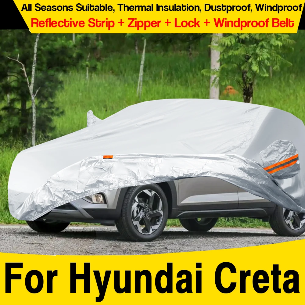 Car Cover Outdoor Sun Rain Snow Scratch Resistant Windproof SUV Cover For Hyundai Creta Cantus 2014-2025