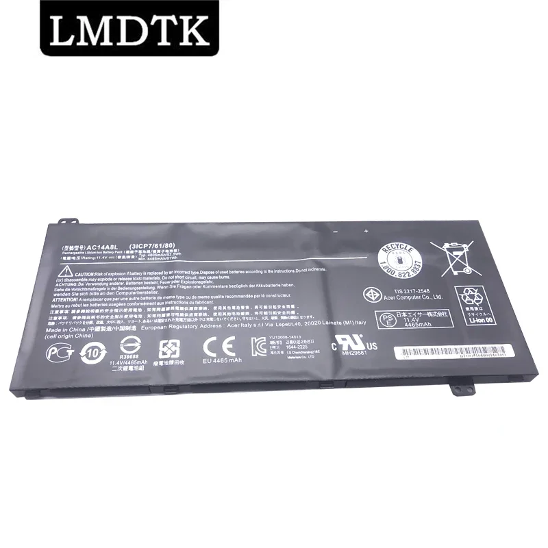 

LMDTK New AC14A8L Laptop Battery For Acer Aspire VN7-571 571G 591 591G 791G V15 Nitro MS2391 KT.0030G.001 11.4V 4605mAh