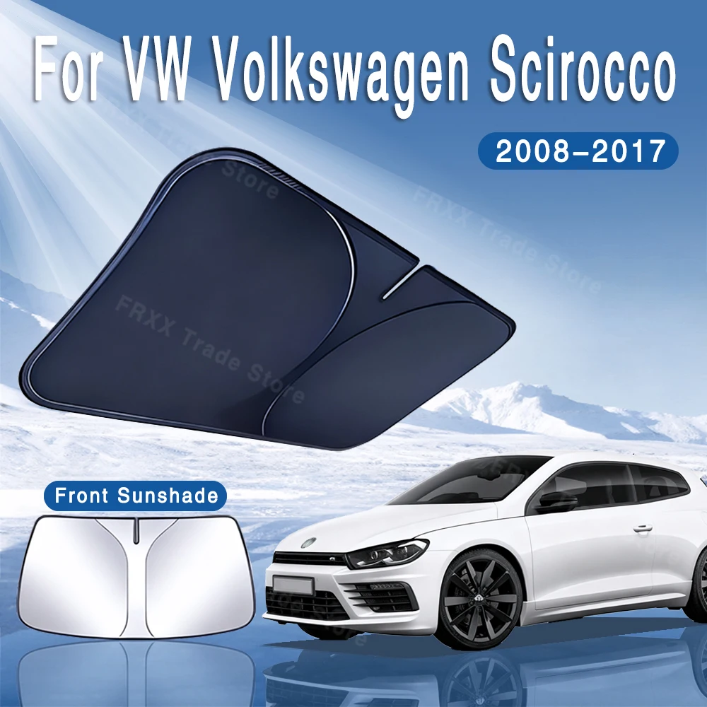ل VW Volkswagen شيروكو 2008 ~ 2017 2015 MK3 سيارة الشمس قناع الزجاج الأمامي ظلة العزل الحراري الصيف اكسسوارات السيارات #1