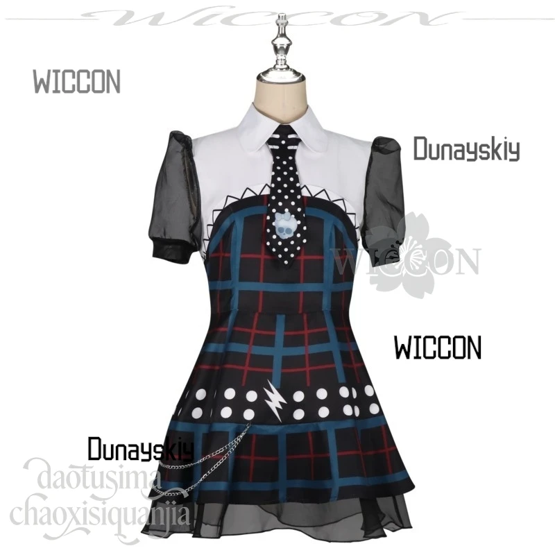 متجر Serein Cos تنورة منقوشة للفتيات في المدرسة الثانوية Y2K Jirai Kei تنورة صغيرة على الطراز القوطي لوليتا كوس رعب للهالوين