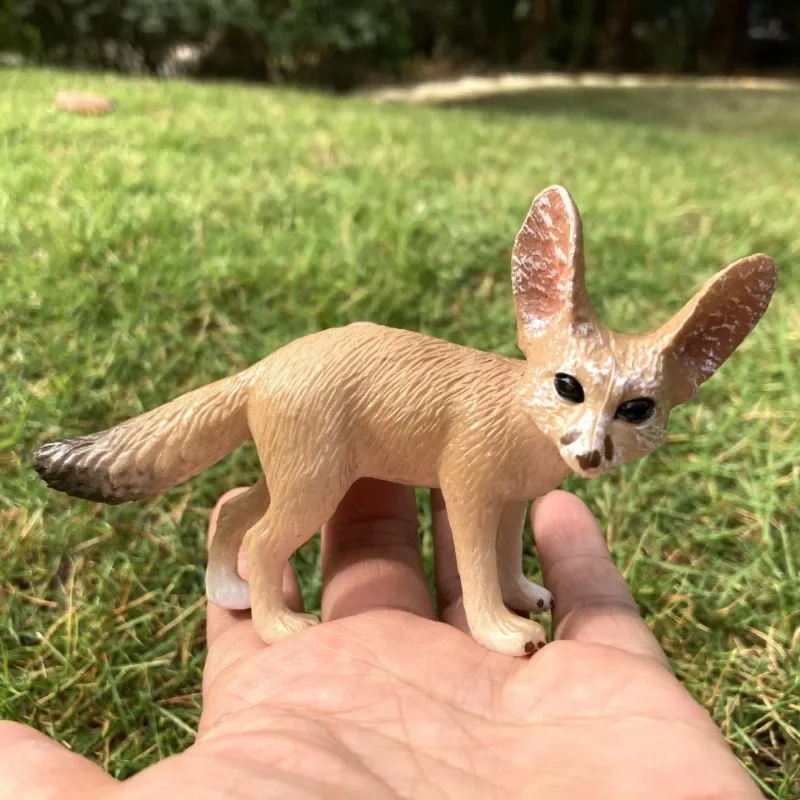 Realistic Figurine Set of Wild Animal Models Featuring Fennec Fox and Fennec Fox Ears for Children\'s Toy Display