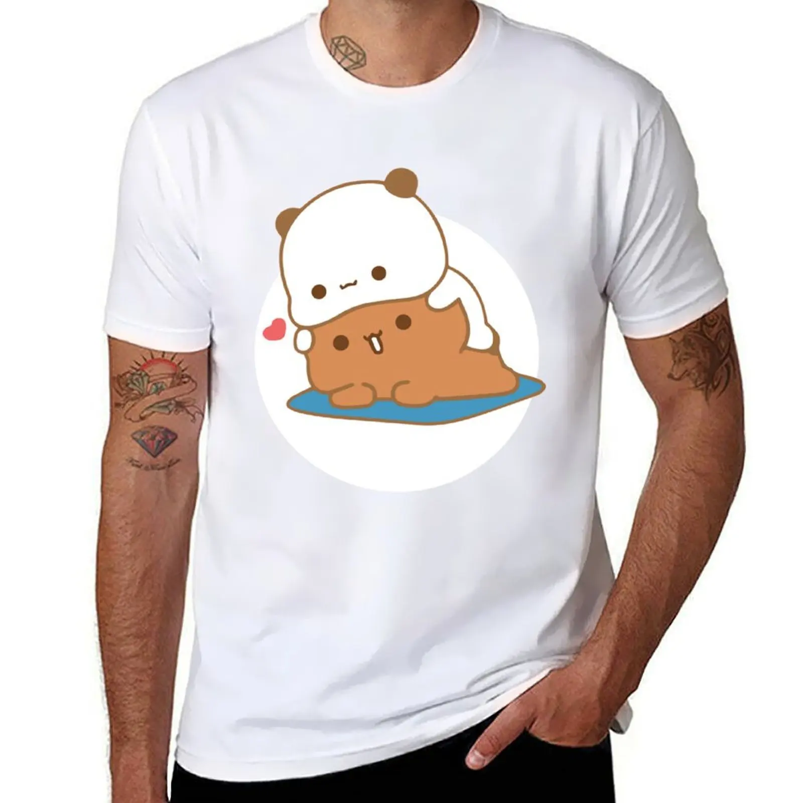 

Bear and Panda Bubu Dudu Balloon T-Shirt t shirt man casual man t shirts high quality luxury brand T-Shirt