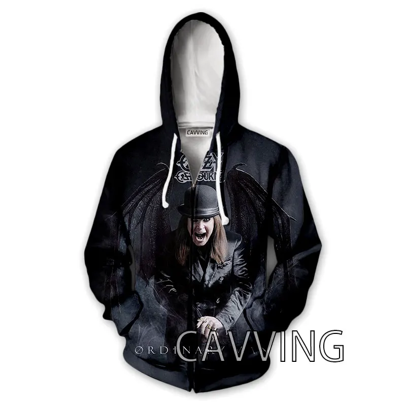 OZZY OSBOURNE Zipper Hoodies 3D Print Men Woman Zip Up Hooded Sweatshirts Hoody Oversized Tracksuit Man Cosplay Coat