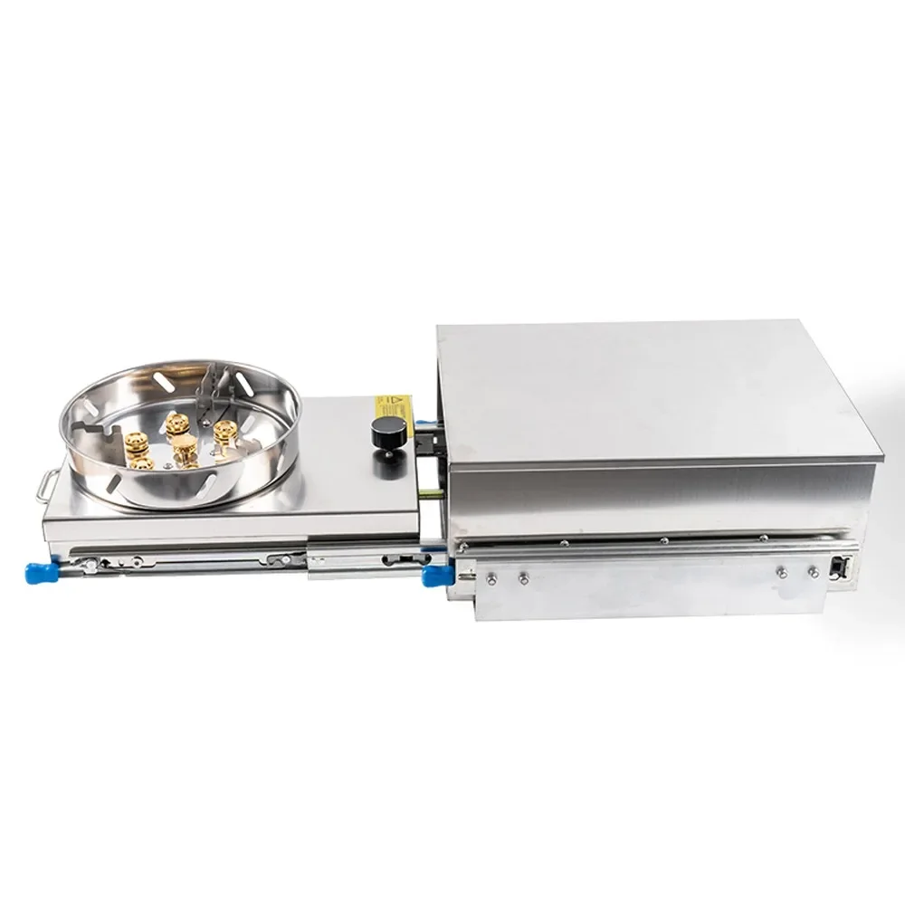 A complete list of RV modification products, including car mounted gas stoves, RV specific pull-out stoves, external kitchen gas