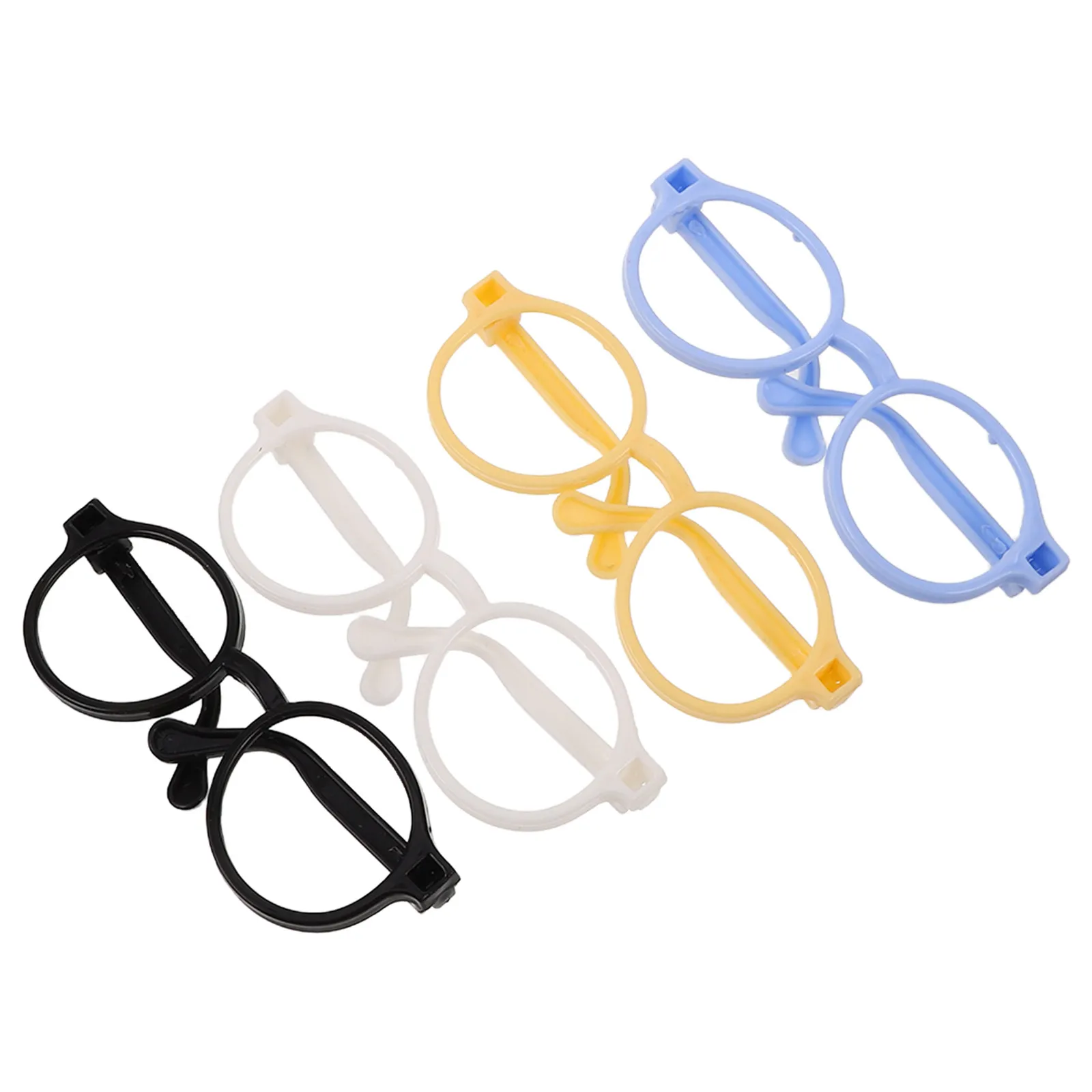 4Pcs Cotton Accessories Mini Glasses Frames Stylish Eyewear for Dress Up Baby DIY Reborn Eyeglasses Frames Accessories view 5