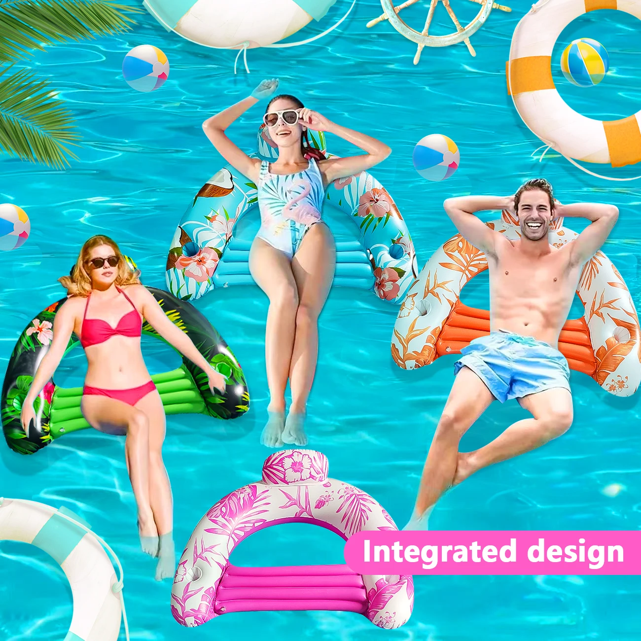 

2025 Outdoor Foldable Water Hammock Inflatable Floating Pool Party Leisure Bed Beach Sports Lounger Leisure