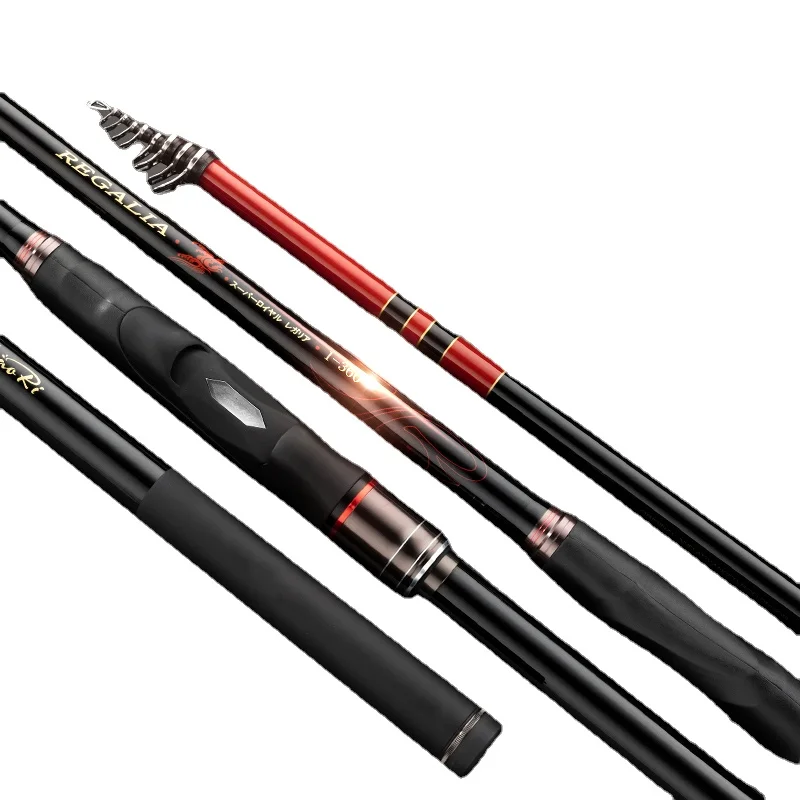 High Carbon Short rock fishing rod 3.3m3.6m boat rod Ultra Light Telescopic Fishing Rod 360 Oblique Guide Ocean Boat Fishing Rod