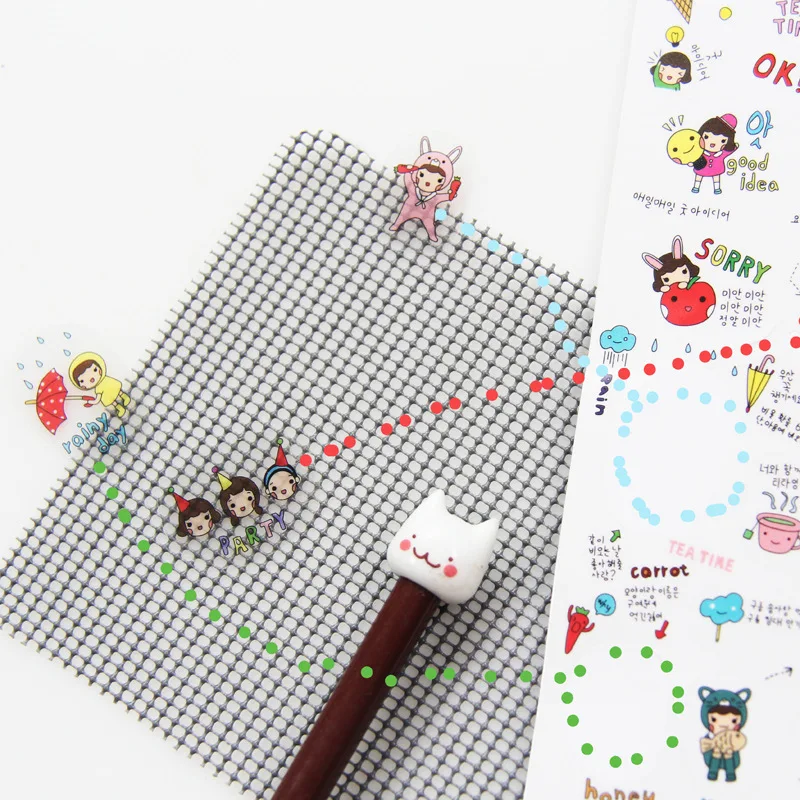 6Sheet PVC Sticker Set Sweet Things Sweet Story Series Journal Decoration DIY Supplies Cute Stickers