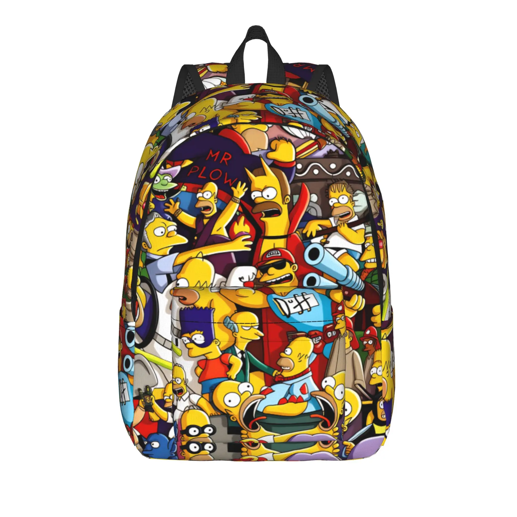 S-Simpsons Family Fun Moments Backpack  Aesthetic Backpacks Student Unisex Travel Print School Bags Custom Rucksack