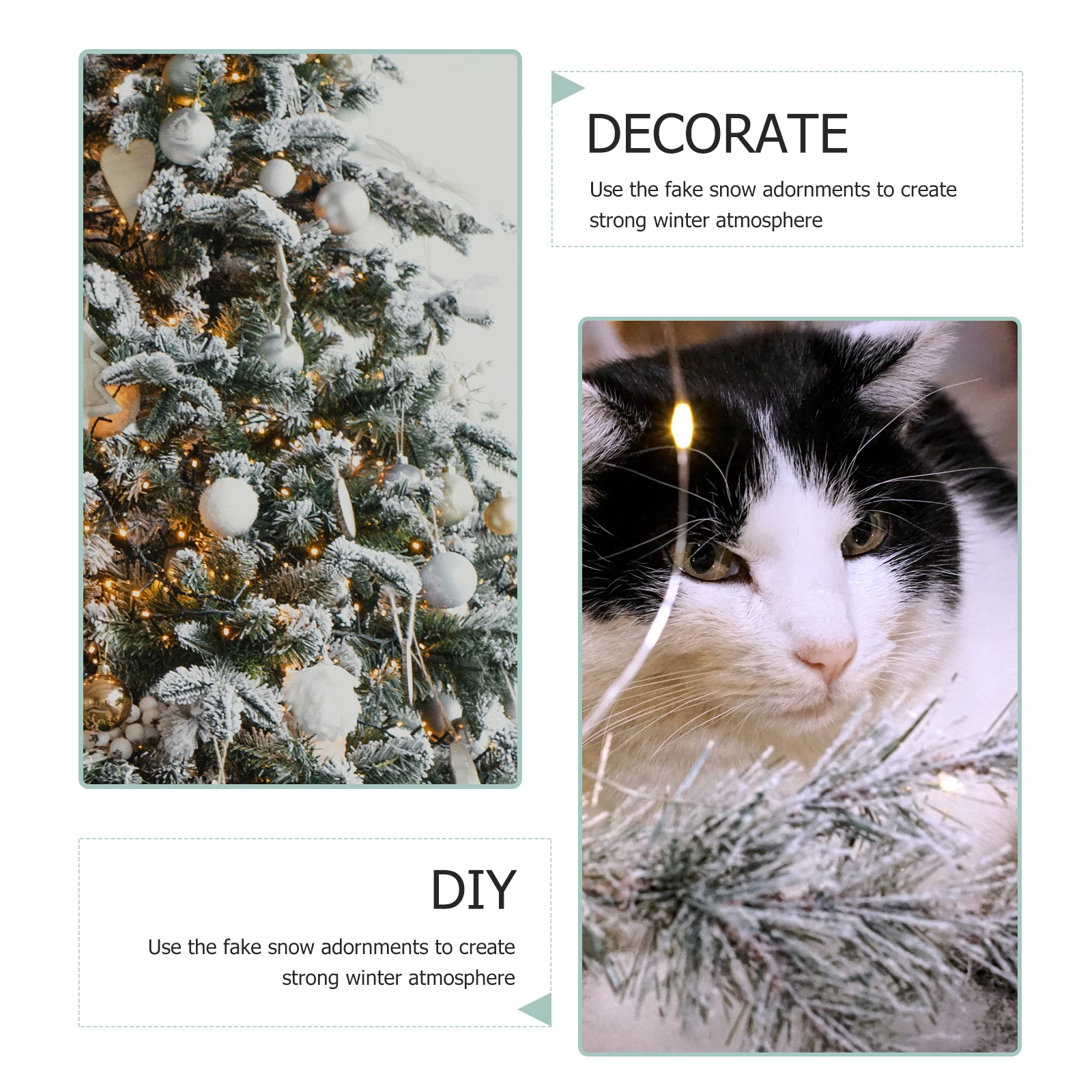 

4 Bags Simulated Snowflake Decoration Ornaments Christmas Outdoor Sparkling Artificial Snowflakes Winter Decorations Crafts