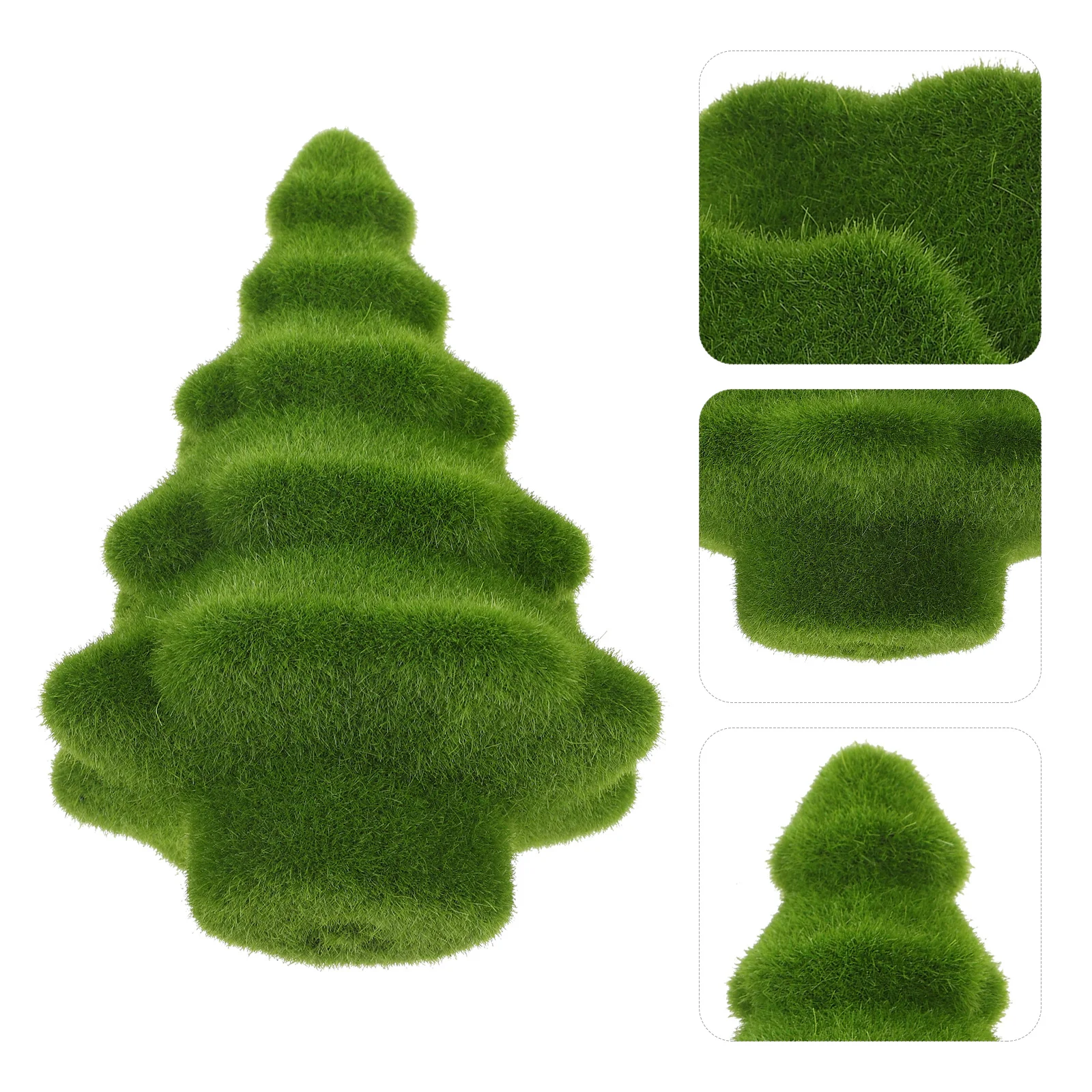 

17X12Cm Simulated Moss Tree Mini Desktop Christmas Decor Artificial Flocked Xmas Tree For Tabletop Shelf Window Sill Display