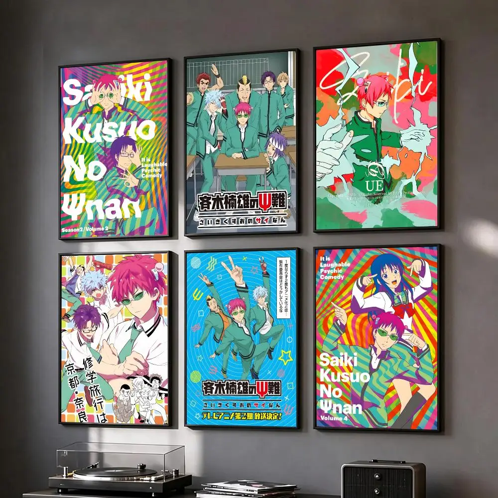 anime The Disastrous Life of Saiki K New Arrival Popular Art Print Poster HD Wall Art Sofa Home Decor Gift For Fans