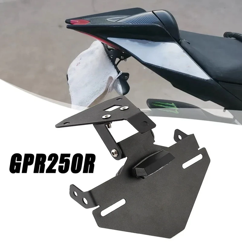 Motorcycle License Plate Holder Bracket Kit For Aprilia GPR250R 2024 Tail Tidy Fender Eliminator With LED Light