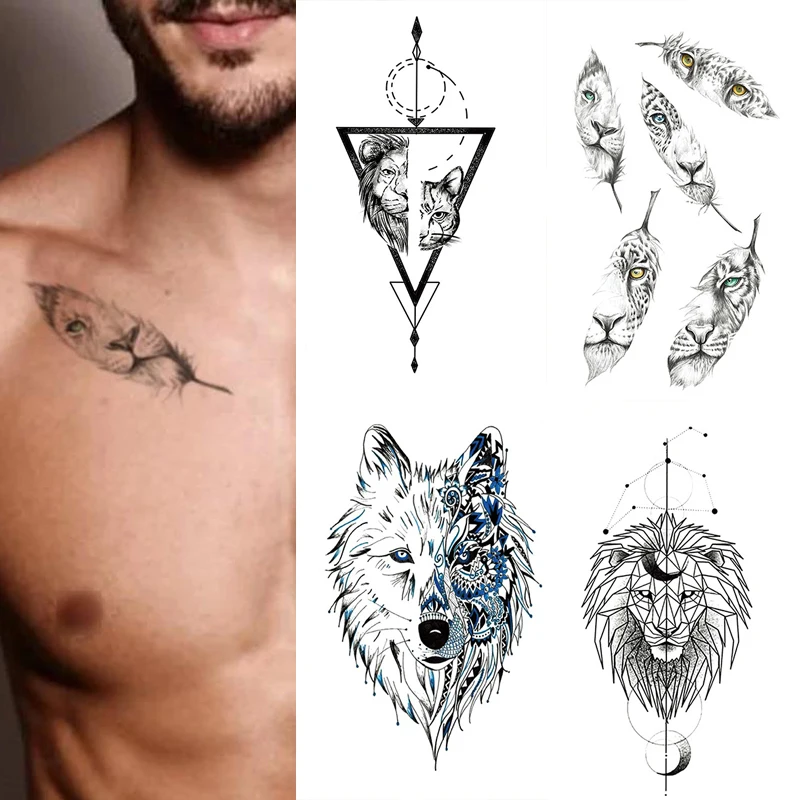 Водостойкая-временная-татуировка-наклейка-с-перьями-львиным-глазом-поддельная-татуировка-флэш-тату-уша-шея-рука-спина-нога-плечо-для-детей-женщин-мужчин