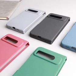 Sandstone Matte Hard PC Flip Phone Case For Google Pixel Fold Ultra Thin Anti-fall Non-slip Full Protect Bumper For Pixel Fold