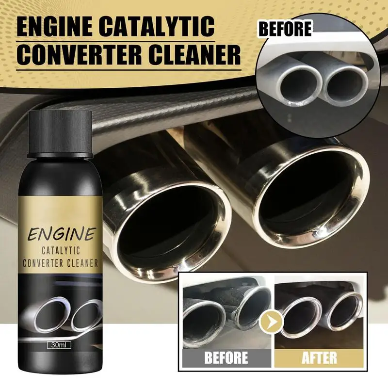 Catalytic Converter Cleaner Carbon Deposit Cleaners Effective Cleaning Agent 30ML Exhaust Oil Tanks Clean Auto Maintenance