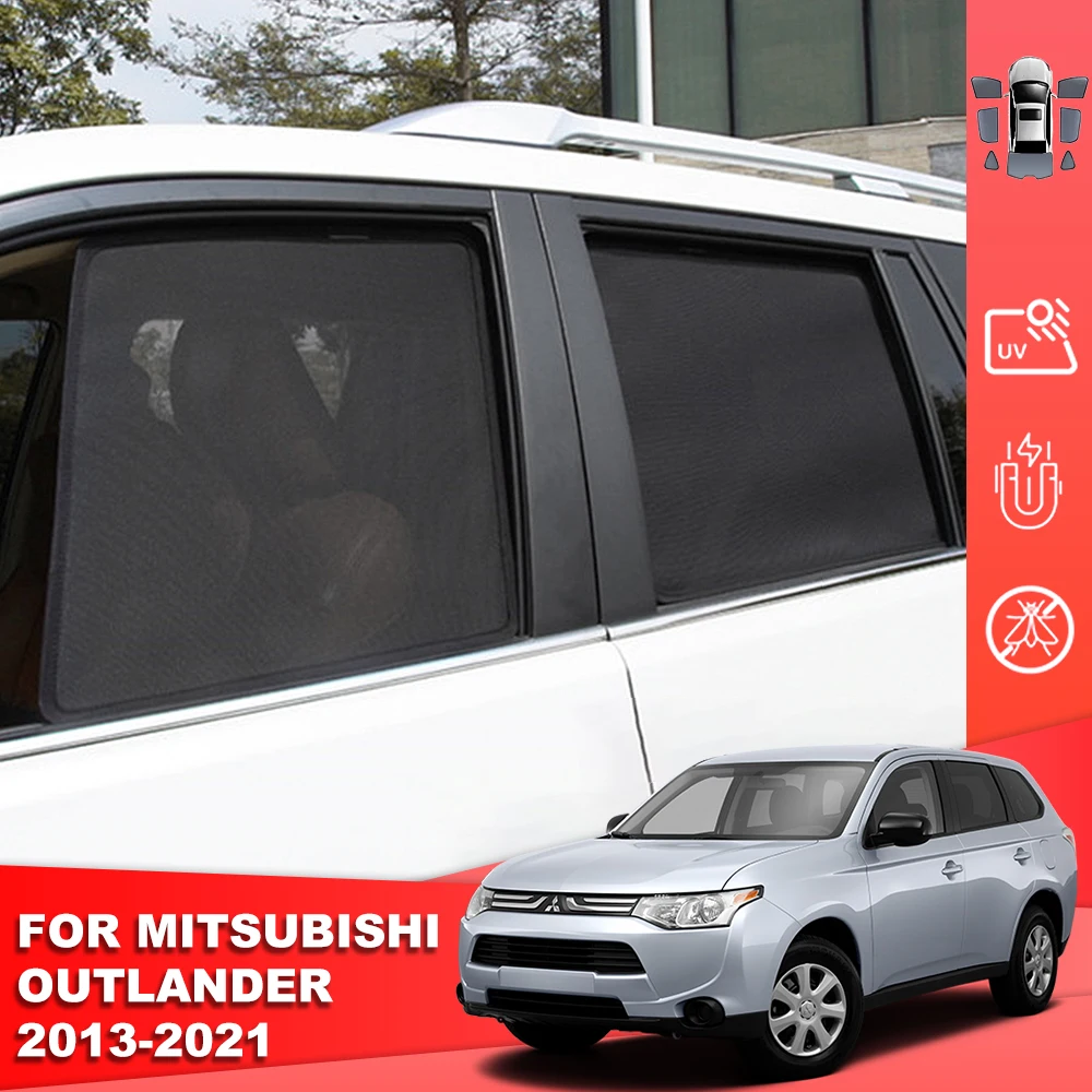 

For Mitsubishi Outlander MK3 2013-2021 Magnetic Car Sunshade Front Windshield Curtain Rear Side Baby Window Sun Shade Visor