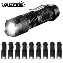 1/3/5/10Packs Portable Mini Q5 LED Flashlight Tactical Lamp Torch Adjustable Focus Zoomable Flashlight for Gift Hiking Camping