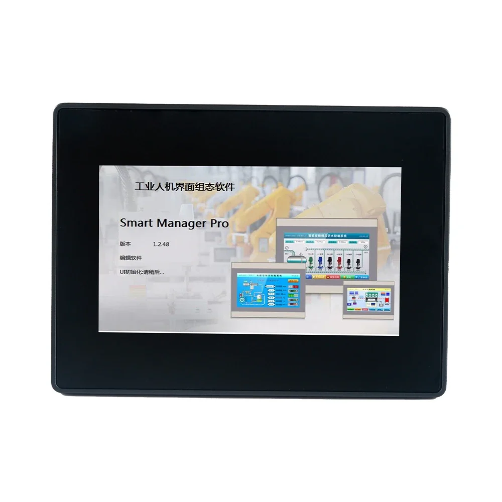 AMSAMOTION 7'' 10 Inch HMI Touch Capacitive Screen 1024*600 Ethernet Human Machine Interface Panel Monitor Industrial Metal Case