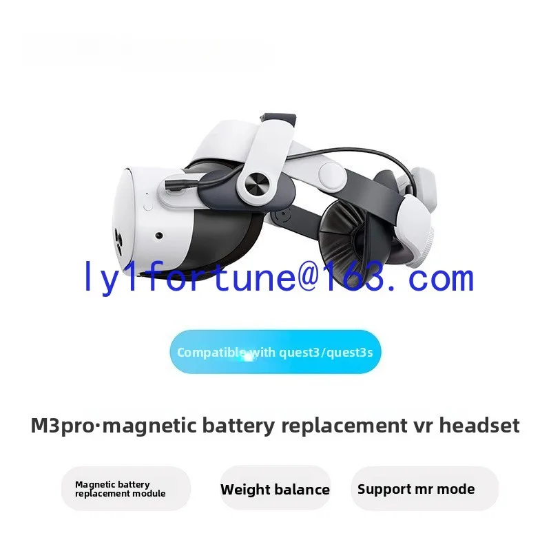 M3PRO headband is suitable for Oculus Quest3 and Quest3S headset accessories.Magnetic battery swapping is convenient,comfortable
