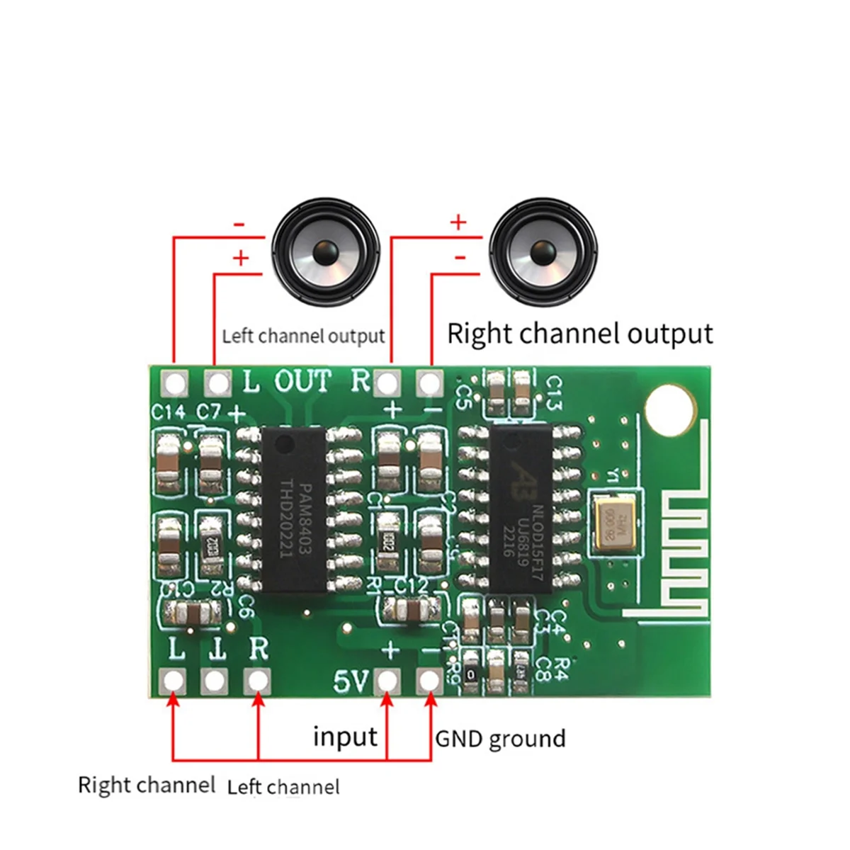 CA-8469 5V Bluetooth เครื่องขยายเสียง PAM8403 + CA-6928 บลูทูธเครื่องขยายเสียงโมดูล 5.0 บลูทูธโมดูลเสียง