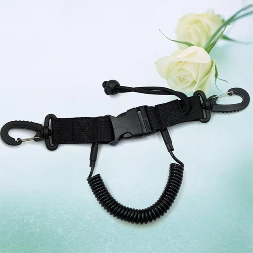 Diving Camera Case Anti Lost Rope Elastic Scuba Safety Lanyard Coil Rope Buckle Clip Diving Tool Anti-lost Lanyard