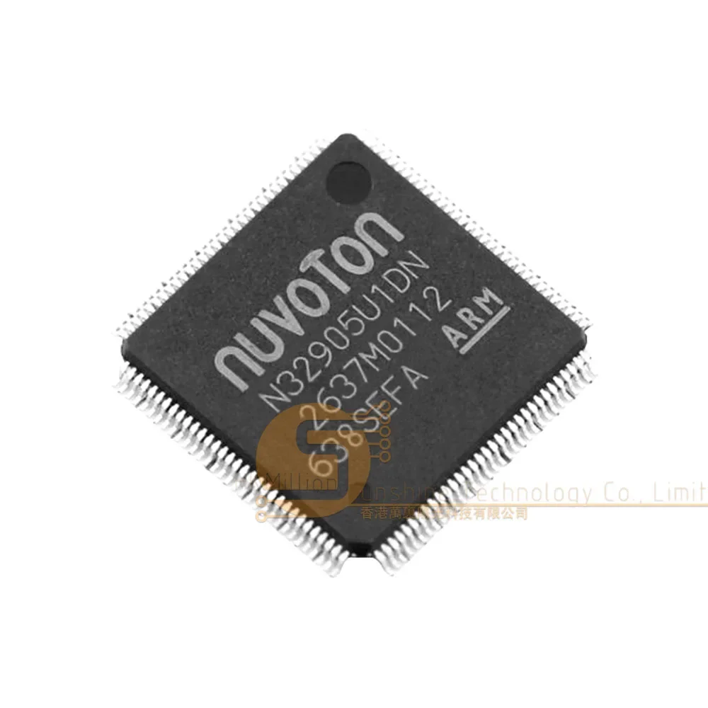 Original N32905U1DN, NUVOTON ARM926 core based Soc, with on chip 32MB DDR, USB, LCDC, CMOS interface, JPEG codec, QFP128