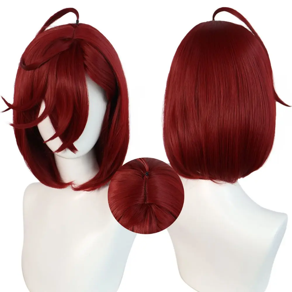 Momo Ayase Parrucca Cosplay Anime Dandadan Capelli corti marroni per donne Ragazze Orecchini per capelli in fibra resistente al calore Accessori di Halloween