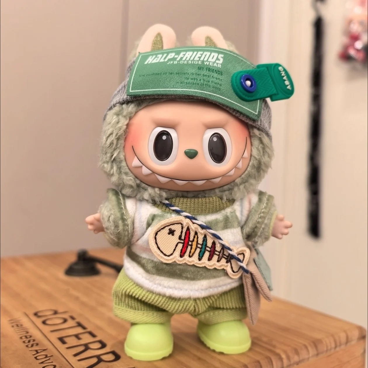 

17cm Plush Doll Clothes Decorative Cartoon Animal Toy Overalls DIY Kawaii Plush Dolls Jumpsuit with Hat for Girls Gift