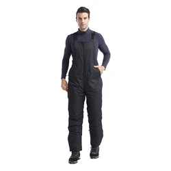 Pantalon de ski respirant et imperméable pour homme, salopette coupe-vent, bavoir adulte, bretelles, détecteur de neige, chaud, hiver, 506