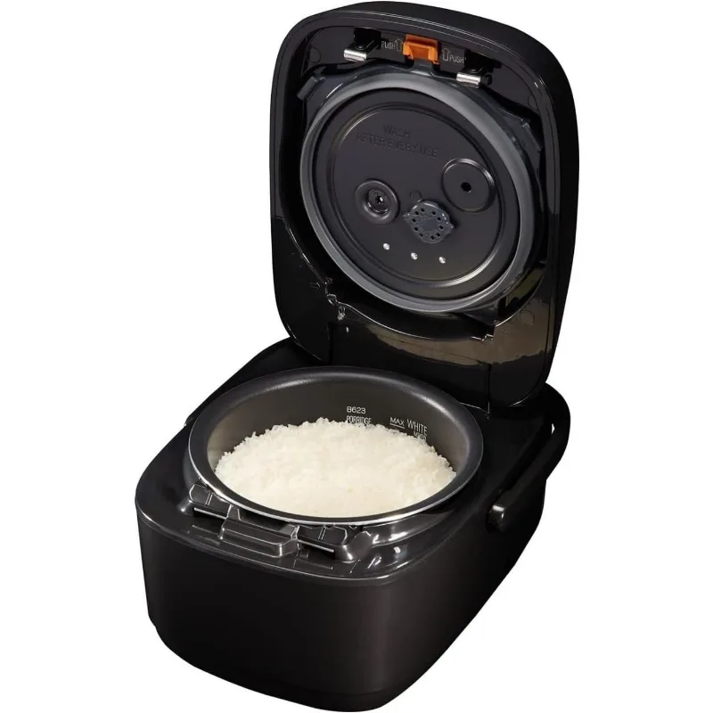 Zojirushi NW-JEC10BA جهاز تسخين الضغط التعريفي (IH) جهاز طبخ الأرز وسخان، 5.5 كوب و10 أكواب، صنع في اليابان