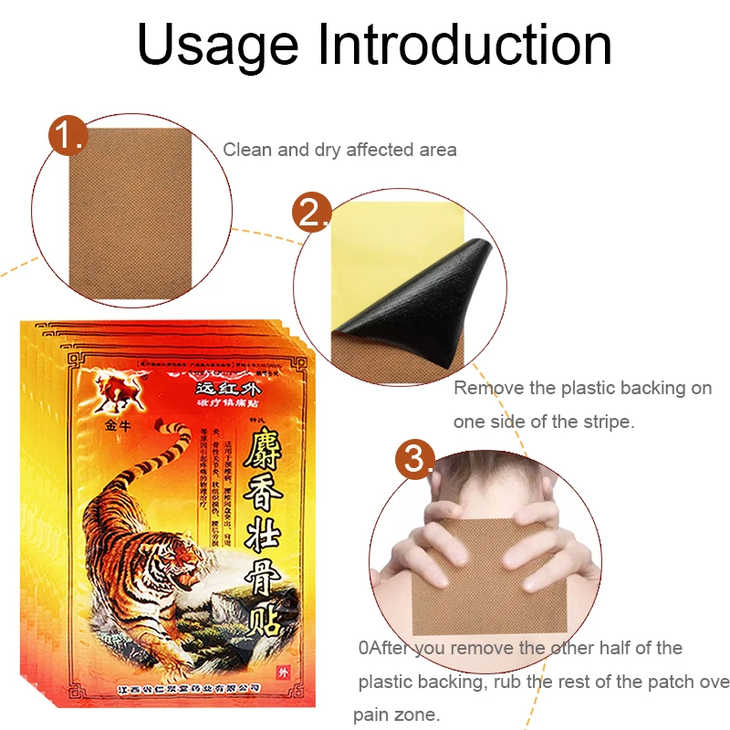 8/16/32pcs Plaster Chinese Red Tiger Balm Muscle Ache Back Joint Pain Relief Plasters Patches Medical Body Warm Plaster Sticker