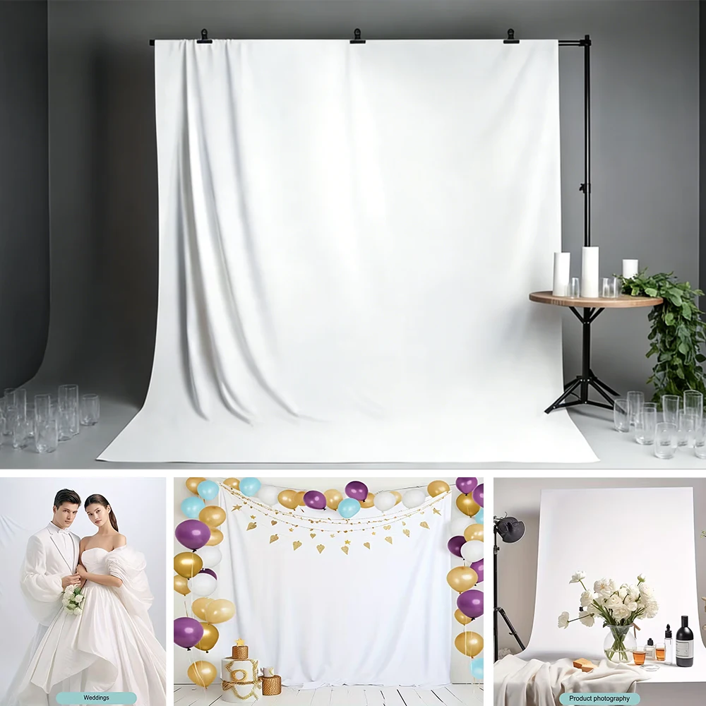 White Background for Photography Photo Studio Wedding Adult Maternity Birthday Portrait Video Recording Professional Backdrop