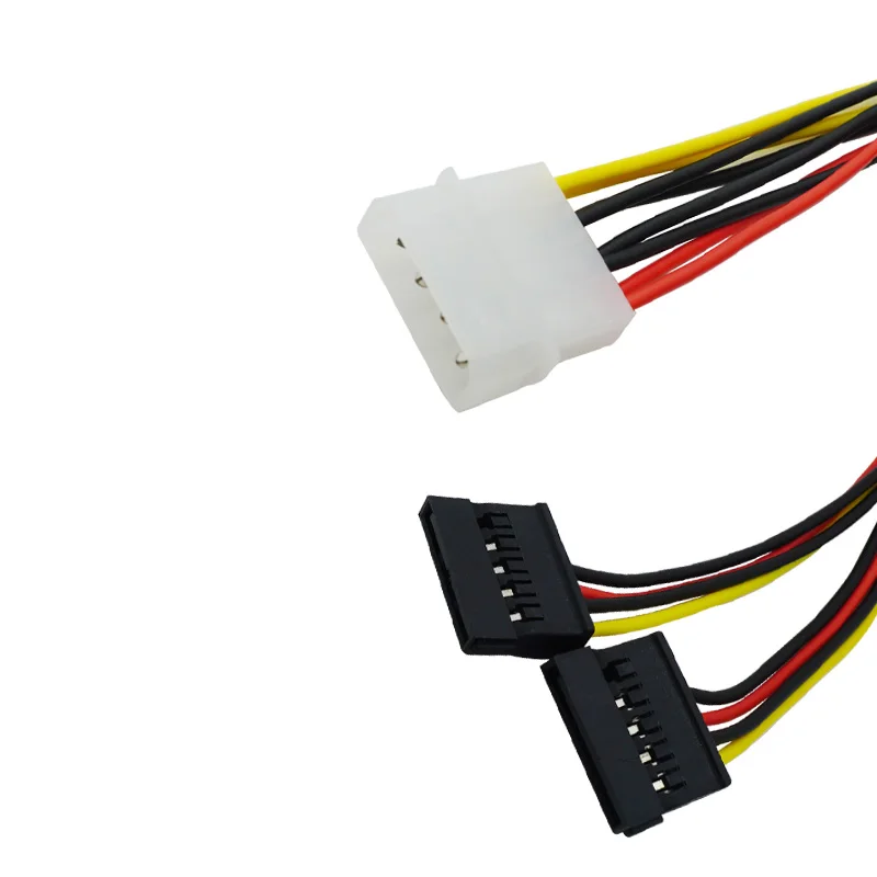 Cable de fuente de alimentación para disco duro, divisor IDE Molex de 4 pines a 2 Serial Ata Sata Y