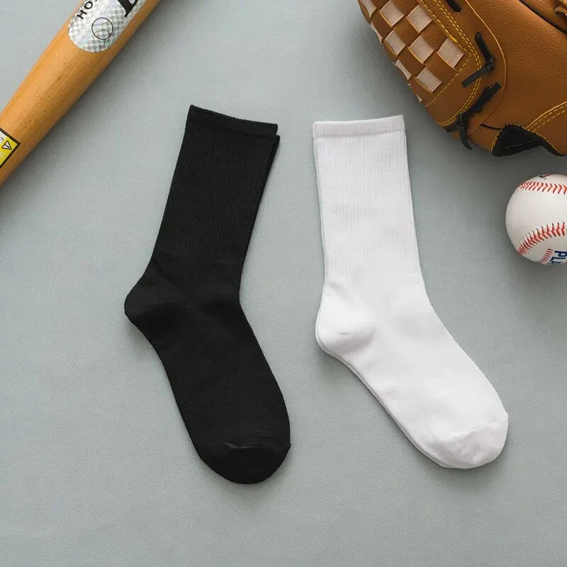 1Pairs/3Pairs Socks Thicken Cotton Men\'s Solid Terry Long Socks Women Black White Warm Thick Socks Male Sport Casual Calcetines