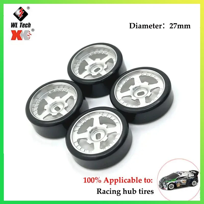 4pack Lot Upgrade Hard Drift Wheel Tires Compatible with Wltoys 1 28 K989 K969 284131 RC Car Upgrade Parts RC  Car Accessories