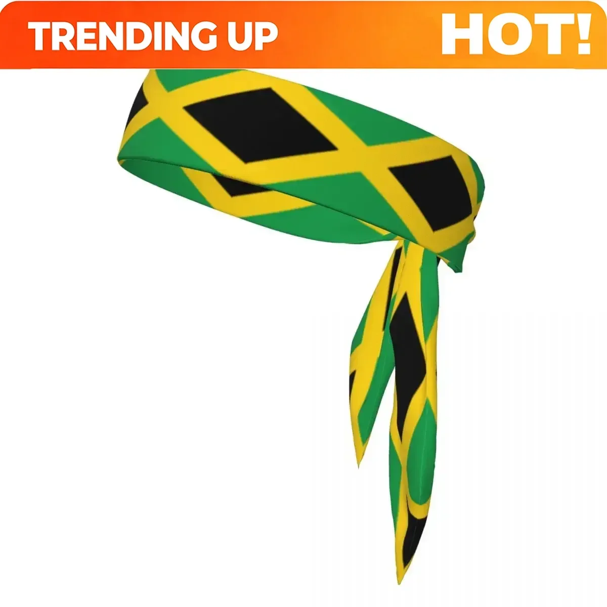 Custom Jamaica Flag Sweatband Bandanas Hairband Head Tie Sports Headband Hair Accessories