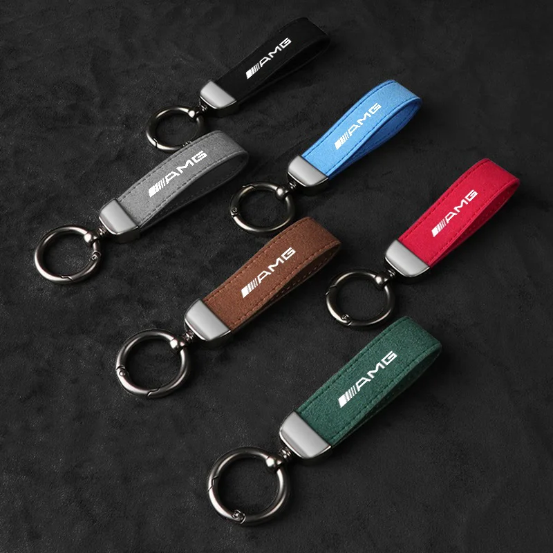 

Leather Colorful Car Keychain Auto Keychain Styling Accessories For Mercedes Benz AMG W204 W205 W203 W211 W212 W213 W201 W210