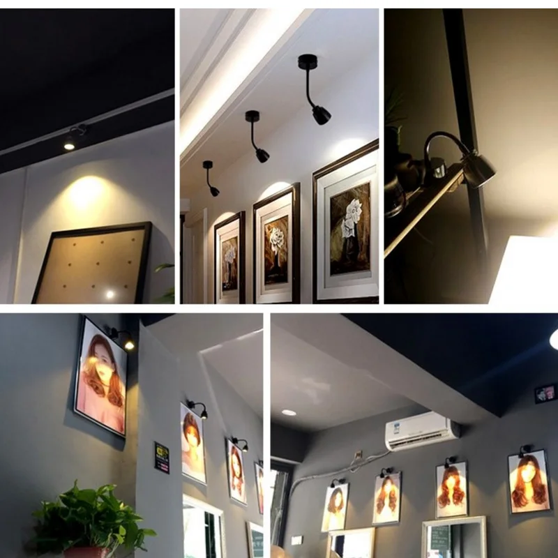 

Black Silver White AC85-265V Reading Lights Night lamp 3W 5W LED COB Wall Light Bedside Spot LED Wall Lamp Led Wall Lighting