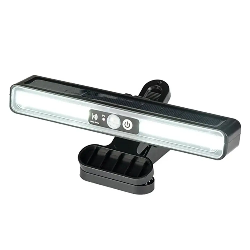 3 Light Modes Solar Clip Light Human Body Sensing Super Bright Outdoor Courtyard Lamp White Light/Warm Light Waterproof