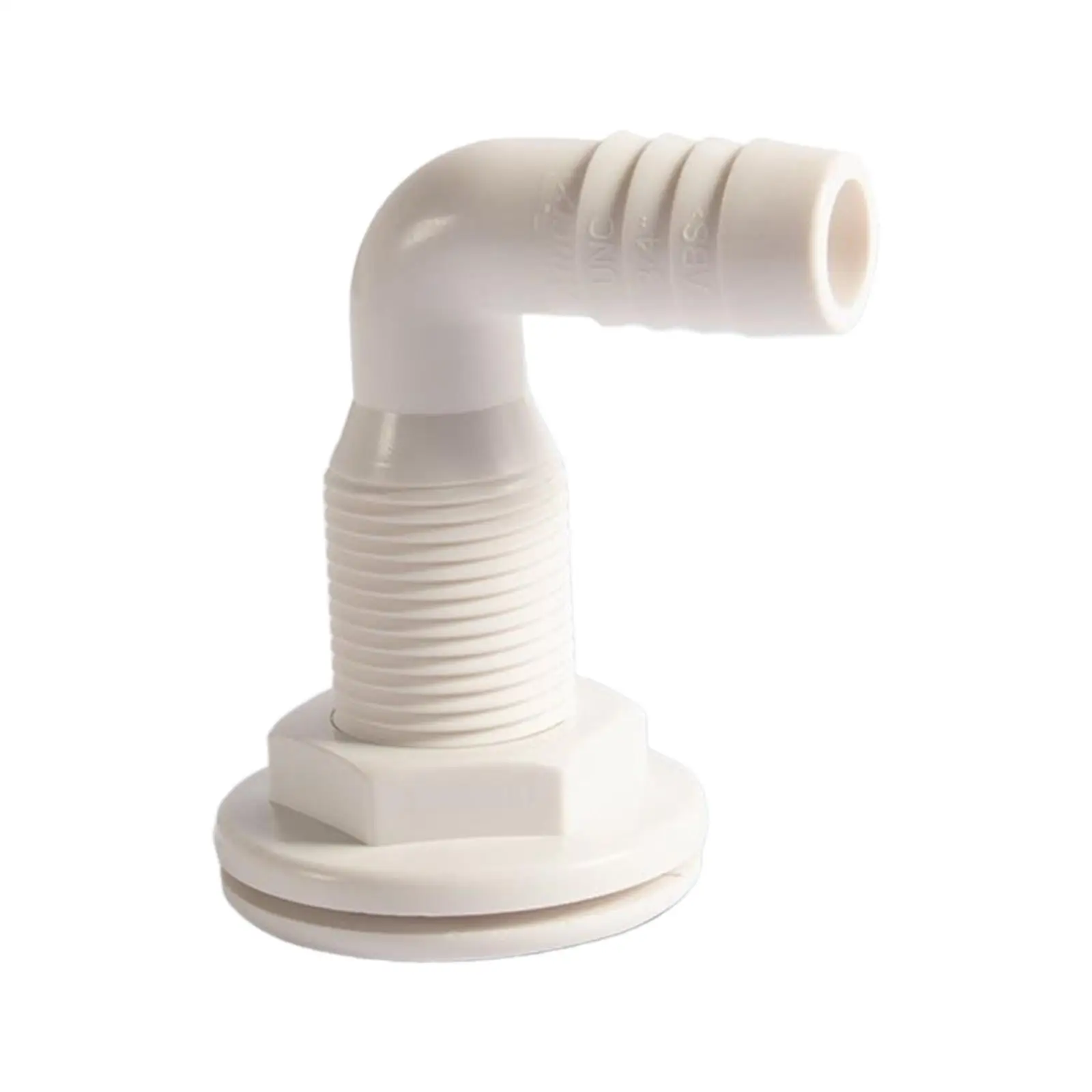 

90 Degree thru Hull Connector Boat Drain Outlet Replacement Part thru Hull Bilge